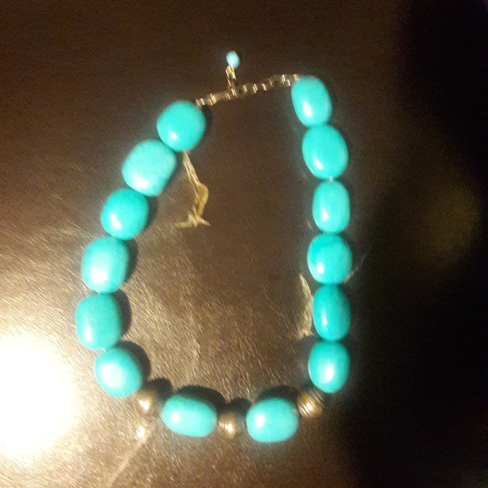 Turquoise 925 sterling necklace heavy